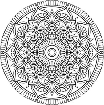 Figure mandala for coloring