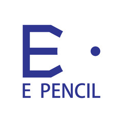 Canvas Print - E pencil logo