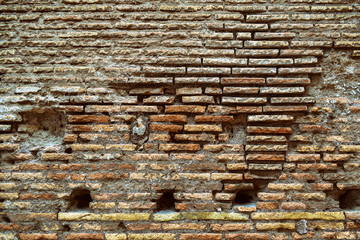 Ancient Roman brickwork. Bricks, Roman concrete, Rome.