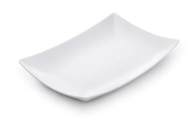 Wall Mural - White empty rectangular dish