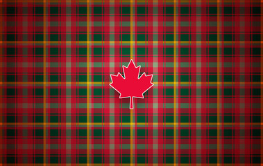 canadian maple leaf tartan abstract modern background for canada day celebration - vector background