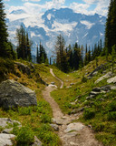 Fototapeta Góry - Jumbo Pass hiking trail, British Columbia, Canada