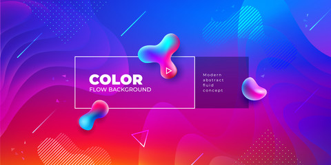 Wall Mural - liquid color background design. fluid gradient shapes composition. futuristic design posters. eps10 