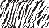 Fototapeta Konie - stripe animals jungle bengal tiger fur texture pattern seamless repeating white black