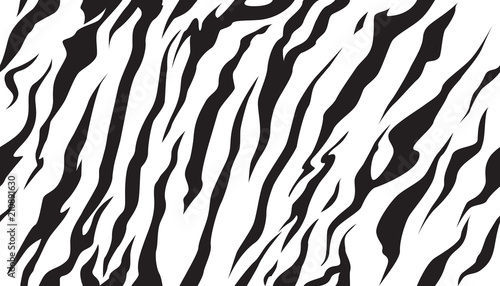 Cotton fabric stripe animals jungle bengal tiger fur texture pattern seamless repeating white black