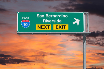 Wall Mural - San Bernardino and Riverside California Route 10 Freeway Next Ex