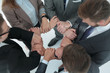 © ASDF - close up. business team standing in a circle