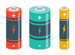 Vector Illustration Of Batteries