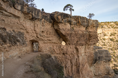 Fotografie, Obraz Upper Tunnel on Bright Angel Trail, Grand Canyon National Park, Arizona, USA