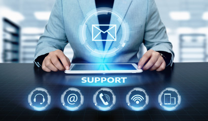 Wall Mural - technical support center customer service internet business technology concept