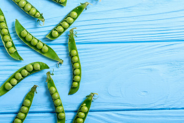 Canvas Print - Photo of Green pea texture