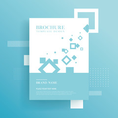 Wall Mural - Brochure background with geometric shapes, abstract background