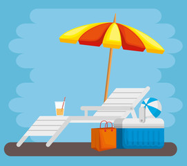 Wall Mural - summer holidays set icons vector illustration design