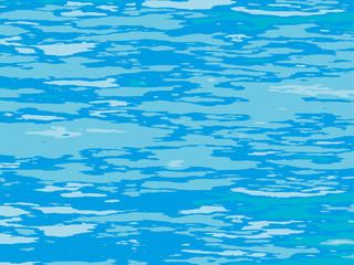 The texture of the water. Abstract natural background with different shades of blue. Vector illustration 