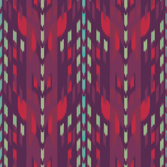 Ikat Seamless Pattern Design. Ethnic fabric. Bohemian fashion