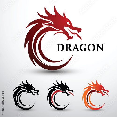 Fototapeta  Dragon head vector
