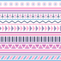 Wall Mural - Vector seamless abstract tribal pattern.