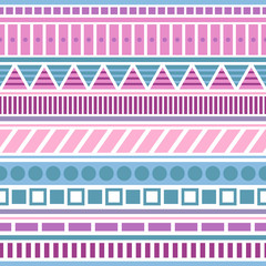 Wall Mural - Vector seamless abstract tribal pattern.