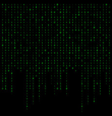 Wall Mural - binary code stream background data vector design