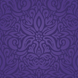 Violet purple Floral  vintage seamless pattern background fashion design holiday wallpaper pattern