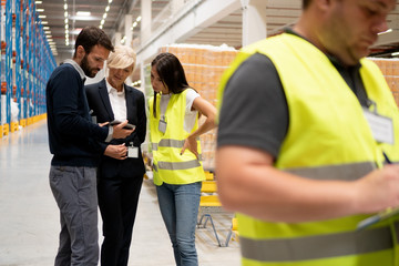 Wall Mural - Managers visit warehouse