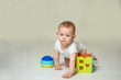 © smirart - babe is sitting on the light floor
