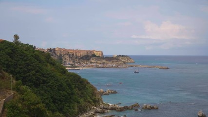 Wall Mural - Italy, Calabria Pan of Tropea