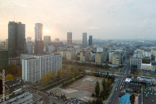 Zdjęcie XXL Wschód słońca w Warszawie Polska
