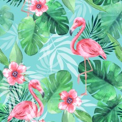 Plakat moda natura kwiat tropikalny lato