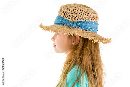 Fotografie, Obraz Profile portrait of a trendy 6 year old girl