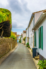 A street at Les Portes en Re village situated on Ile de Re, France