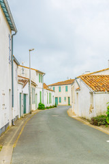 A street a Loix village situated on Ile de Re, France