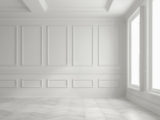 Interior empty room 3D rendering