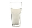 A glass of salt of soda for rinsing teeth on a white background isolation