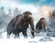 Mammoth scene 3D illustration