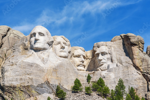 Fotografía Presidential sculpture at Mount Rushmore national memorial, USA