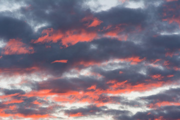 Wall Mural - Background of the evening sky and amazing clouds.