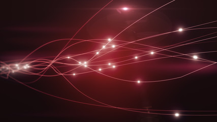 Poster - The concept of signal transmission over an optical fiber 3d illustration