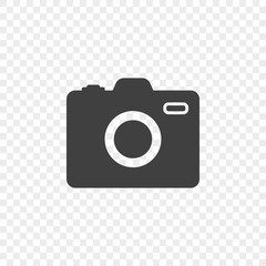 Wall Mural - Minimalistic camera icon. Vector on a transparent background