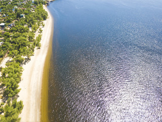 Wall Mural - aerial island in ocean coast tropical beach