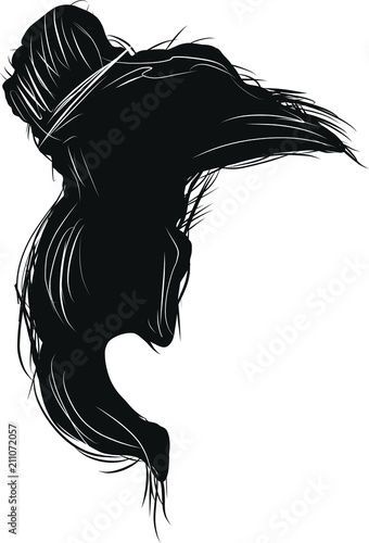 Vector Woman Hair In A Messy Bun Buy This Stock Vector And