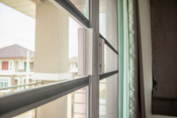 mosquito net wire screen on house window protection against insect