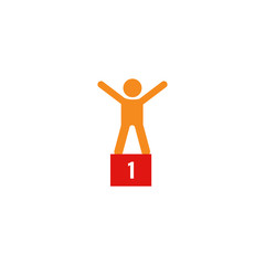 Poster - Winner Business People Logo Icon Design