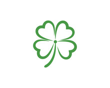 Green Clover Leaf Logo Template