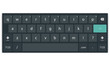 © Evgeniy Zimin - Dark mobile keyboard template with english alphabet. Vector illustration