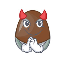 Devil Chocolate Candies Mascot Cartoon