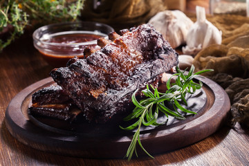 Wall Mural - Spicy barbecued pork ribs