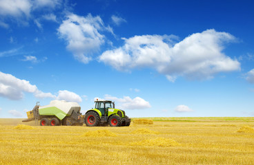 tractor on field