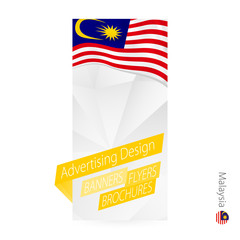 Wall Mural - Vector abstract banner template for Malaysia.