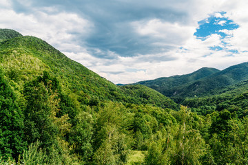 Wall Mural - Beautiful Carpathian Mountains Summer Landscape In Romania